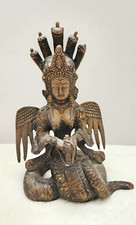 Vintage Solid Naga Kanya Statue 9