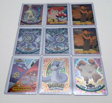 Vintage 1999 Topps Pokemon Card Lot 9pc - Holofoil Rainbow Foil Chrome picture
