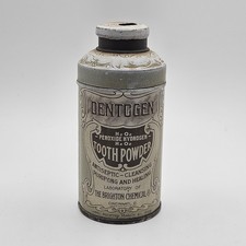 Antique/VTG Tooth Powder Dental Quack Medicine Tin Bottle Ornate Display  picture