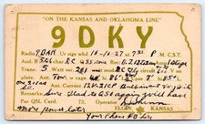 1927 Elgin KS Chautauqua County D.J. Shinn 9DKY ARRL Vintage QSL Ham Radio Card picture