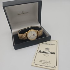 VTG 1990’s Hamilton Masterpiece Quartz Watch Aerospace Machinist Workers NOS picture