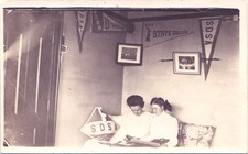 SDSA STATE DORM ROOM south dakota sd. real photo postcard rppc college girls picture