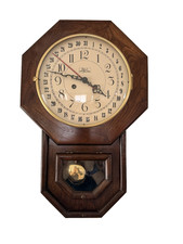 Vintage Ethan Allen Bim-Bam Mechanical Wall Clock 1976 German Wuersch Pendulum picture