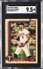 2025 TOPPS CHROME SUPERFRACTOR #204 CARLOS CORREA SGC 9.5 picture