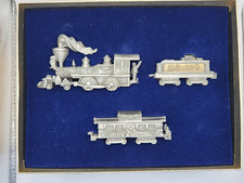 VINTAGE 1993 ~ FORT PEWTER ~ #68444 ~ SANTA'S 3PC Express Train picture