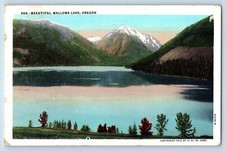 1947 Portland Oregon Postcard Beautiful Wallowa Lake River Mountains Posted picture