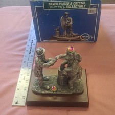 Emmett Kelly Jr Pewter Balancing Act Silver Plated Made UK Elephant Clown #176 picture