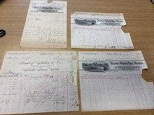 Vintage Paper Billhead Lot Sheldon Axle Wilkes-Barre Pennsylvania 1887 Ephemera picture