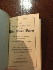 1927 The Midland Workings Mark Master Masons  Freemasonry masonic/564 picture