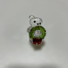Swarovski Chris Bear Christmas Wreath 2017 Crystal Figurine picture