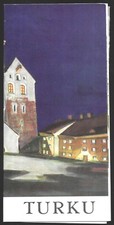 Vintage Turku Finland Brochure Illustrated Images Map Travel Tourist 1960s picture