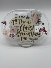 Small Resin Tray With Scripture Verse And Wild Flowers  picture
