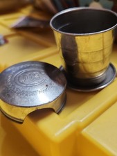 Vintage-1897  'Mc' Collapsible Metal Traveling Cup picture