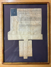 1827 Archbishop of Canterbury Probate Document Legal Court Seal Framed picture
