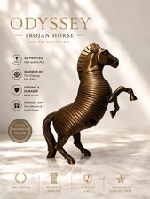 Trojan Horse Figurine, The Odyssey Movie Inspired, Mythology Statue, Decor 4.5in picture