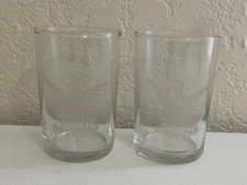 Vintage Libbey Glass Pair of Etched Anheuser Busch Beer Logo picture