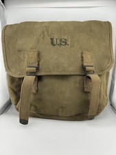 WWII 1942 US Army Canvas Field Bag BSA Mess Kit Vintage Camping Set picture