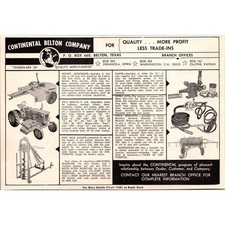 Continental Belton Company Rotary Shredders Belton TX 1960 Ad SAI2-6 picture