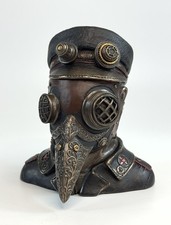 Steampunk Plague Doctor Bust Trinket Box Statue Sculpture Veronese Design | NEW picture