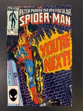 The Spectacular Spider-Man #103 1985 KEY 1st Peter David Writing VF 8.0 picture
