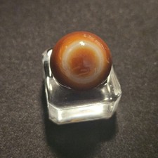 11G Natural Eye Agate, Beautiful Caramel Orange Banded Crystal Sphere picture