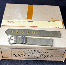 Vintage Brite New Old Stock 1940s WW2 US MILITARY Issue Watch BAND 16mm 5/8in B0 picture