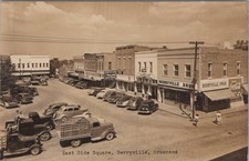 East Side Square Berryville Arkansas AR Coca Cola Cafe Firestone RPPC Postcard picture