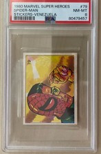 SPIDER-MAN PSA 8 1980 Marvel Super Heroes Sticker Venezuela #79 picture