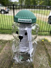 Authentic Starbucks 2025 Bearista BEAR Glass Jar Cold Cup Holiday Christmas picture