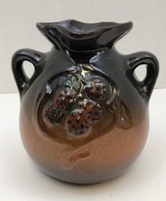 Weller * Floretta Antique Vase *Pattern 19 ^ Strawberries * Two Handles Sweet picture