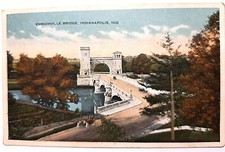 Emrichville Bridge Indianapolis IND Postcard picture