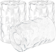 3Pcs Clear Hammered Glass Lamp Shade,3.94