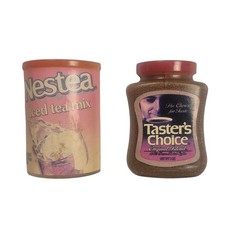 Vintage Nestea Tasters Choice Arjon 90s Fridge Magnet Set Retro Kitchen Nostlgia picture