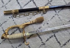 Vintage US NAVY - NS Meyer - CONQUEROR Dress Sword - Germany - Vietnam Era picture