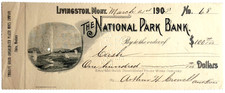 1905 Emigrant Gulch Consolidated Placer Mines Montana Mining Check Old Faithful picture