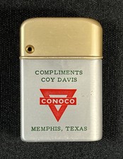 Vintage Bowers Storm Master CONOCO Coy Davis Memphis, TX Advertising Lighter picture