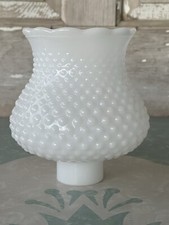 Vintage White Milk Glass Hobnail Lamp Sconce Shade Globe Fitter 1-1/2” picture