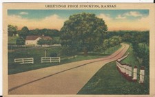 1946 GREETING FROM STOCKTON KANSAS KS TO HARRY SWEIGARD HALIFAX PA PENNSYLVANIA picture
