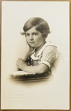 RPPC New York Cute Little Girl Goodman Studio Real Photo Postcard c1930 picture