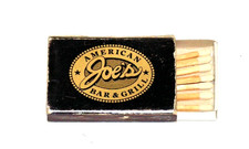 Vintage Joe's American Bar & Grill Restaurant Matchbox Boston MA picture