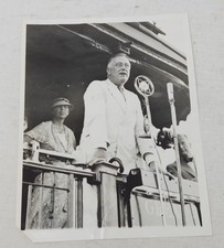 Vintage 1934 FDR Press Photo Franklin D Roosevelt Whistle Stop Train Drought picture