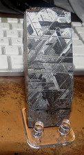 large 185 gm. muonionalusta meteorite end piece etched sweden std  slab .41 lbs. picture