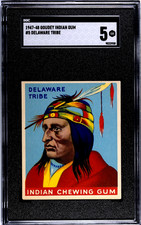 1947 Goudey  Indian Gum # 5 Delaware Tribe  SGC 5 picture