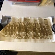Vintage Autographed 1946 Panoramic Photo Military Group Navy Co. 84 Norfolk Va. picture