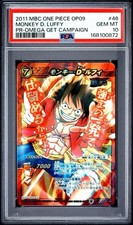 2011 MIRACLE BATTLE ONE PIECE OP09 PROMOS #46 MONKEY D. LUFFY PSA 10 LOW POP 12 picture