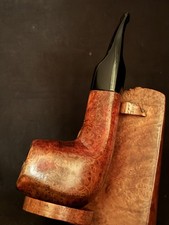 Lorenzo 991 Hexagonal Paneled Brandy Estate Pipe - Diamond Shank Acrylic Saddle picture