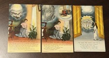 3 Vintage Bamforth Postcards Song the Angels Sing Complete Set 1-3 Used picture