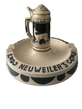 Vintage Ashtray Neuweiler's Brewery 2 Position Cigar Cigarette Allentown Pa picture