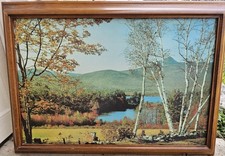 Vintage Mid Century Helmscene No. 114 Light Up Picture Frame 22x29 Vinylite USA picture