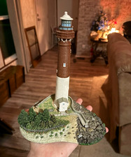 Harbour Lights Barnegat Lighthouse Figurine Resin Painted Long Beach Island NJ picture